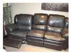 Ponsford Black Leather 3 pc Suite. 3 seater with 2 seats....